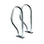 Swimming pool handrail Model 470 x 800 - Fixing using platinum